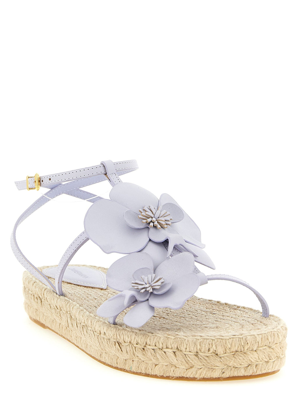 Zimmermann Purple Cowhide Flat Sandals