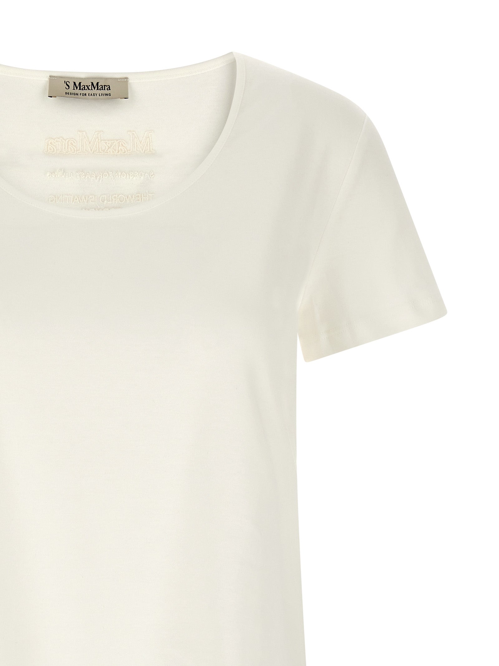 'S Max Mara White Cotton T-Shirt