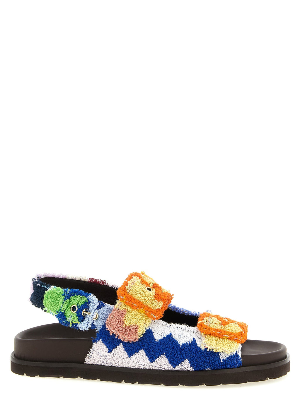 Missoni Multicolor Goatskin Flat Sandals