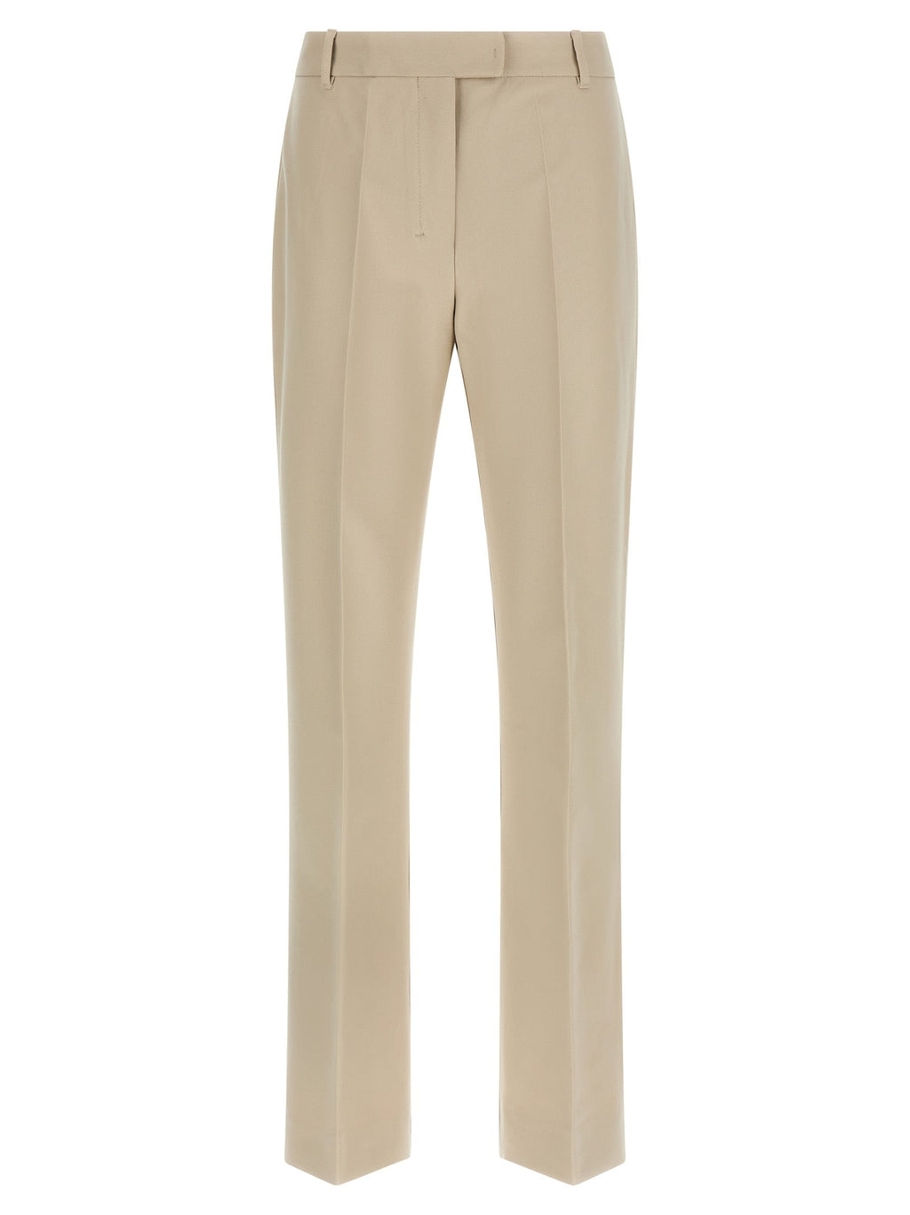 'S Max Mara Beige Cotton Cropped Pants