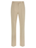 'S Max Mara Beige Cotton Cropped Pants