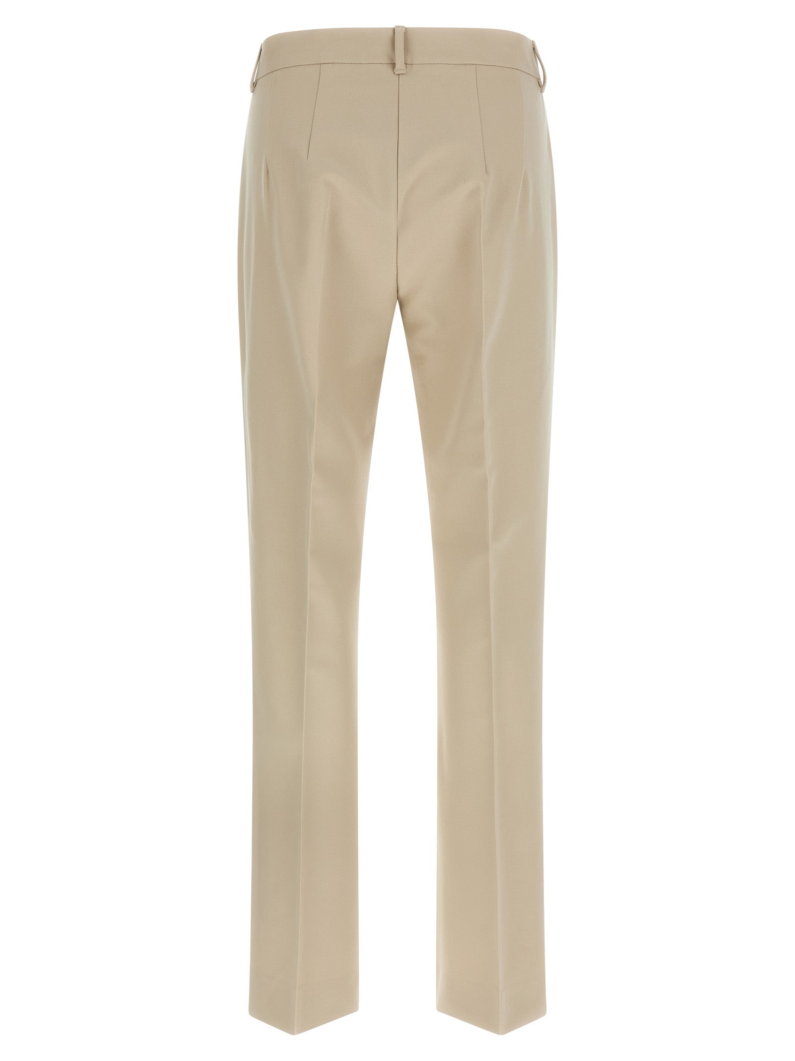'S Max Mara Beige Cotton Cropped Pants