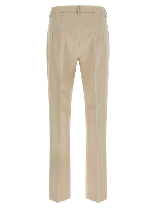 'S Max Mara Beige Cotton Cropped Pants