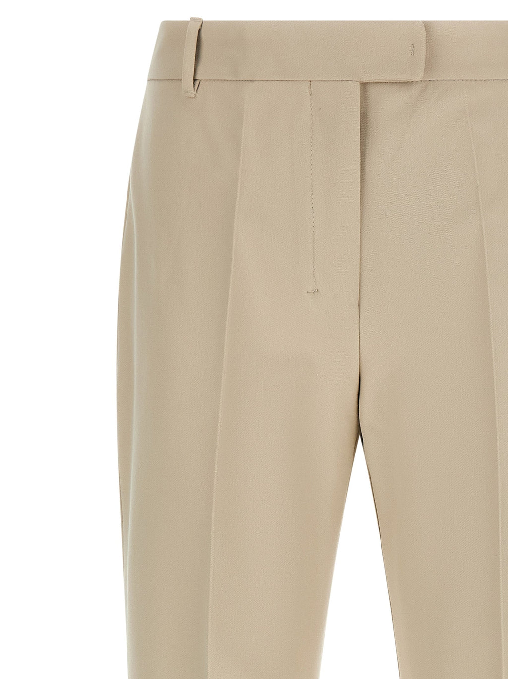 'S Max Mara Beige Cotton Cropped Pants
