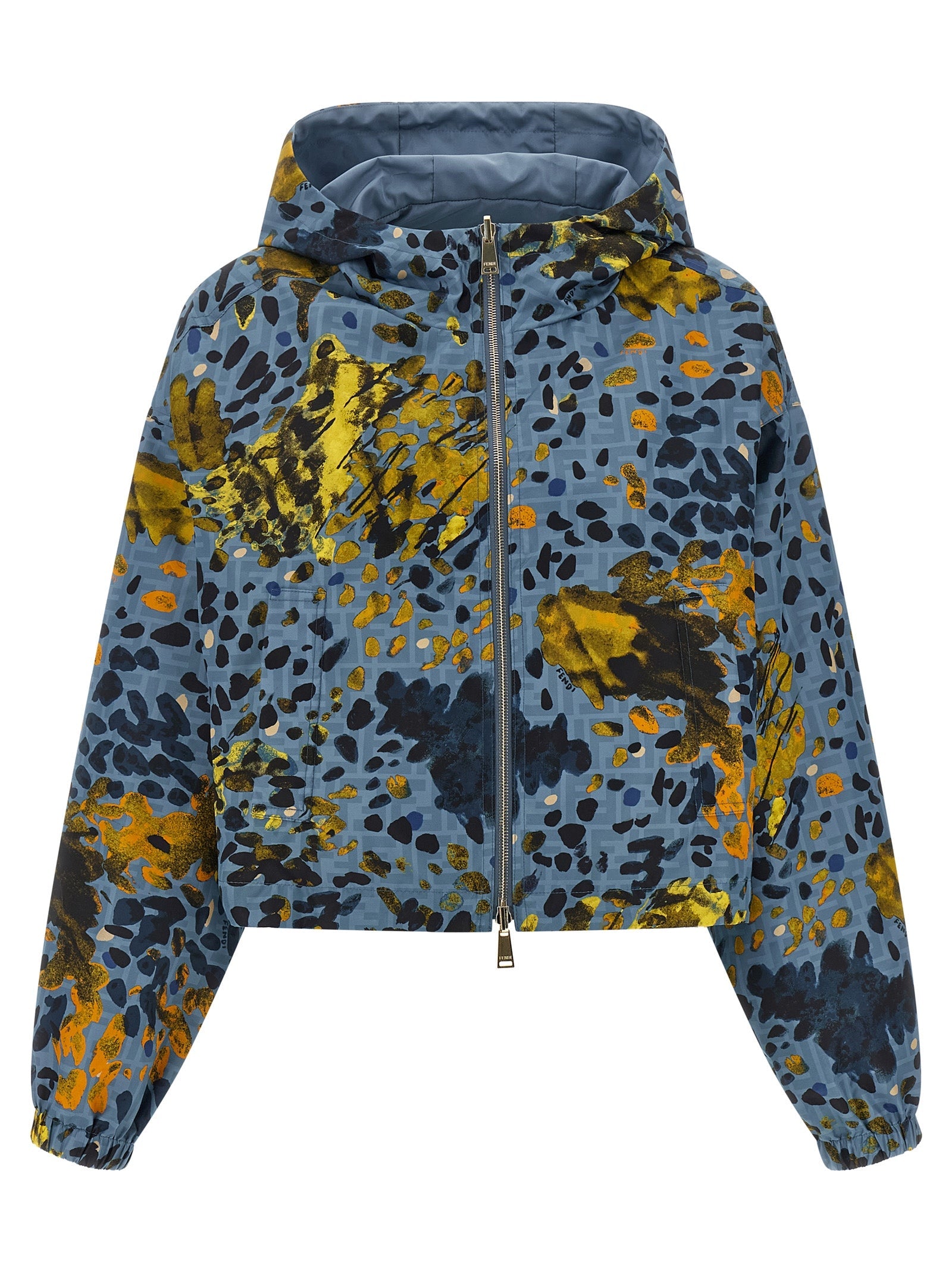 Fendi Blue Polyester Shell Jacket