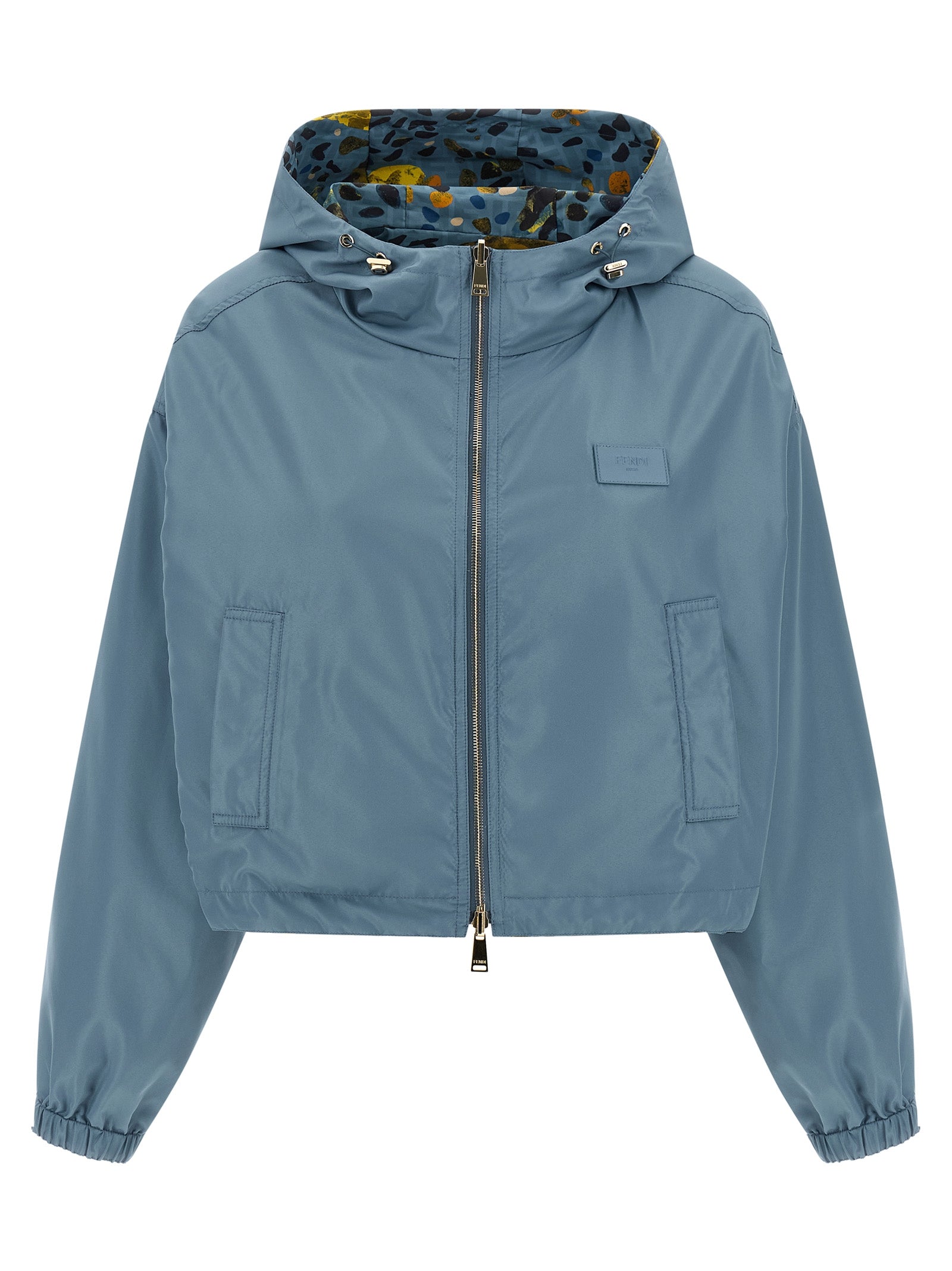 Fendi Blue Polyester Shell Jacket
