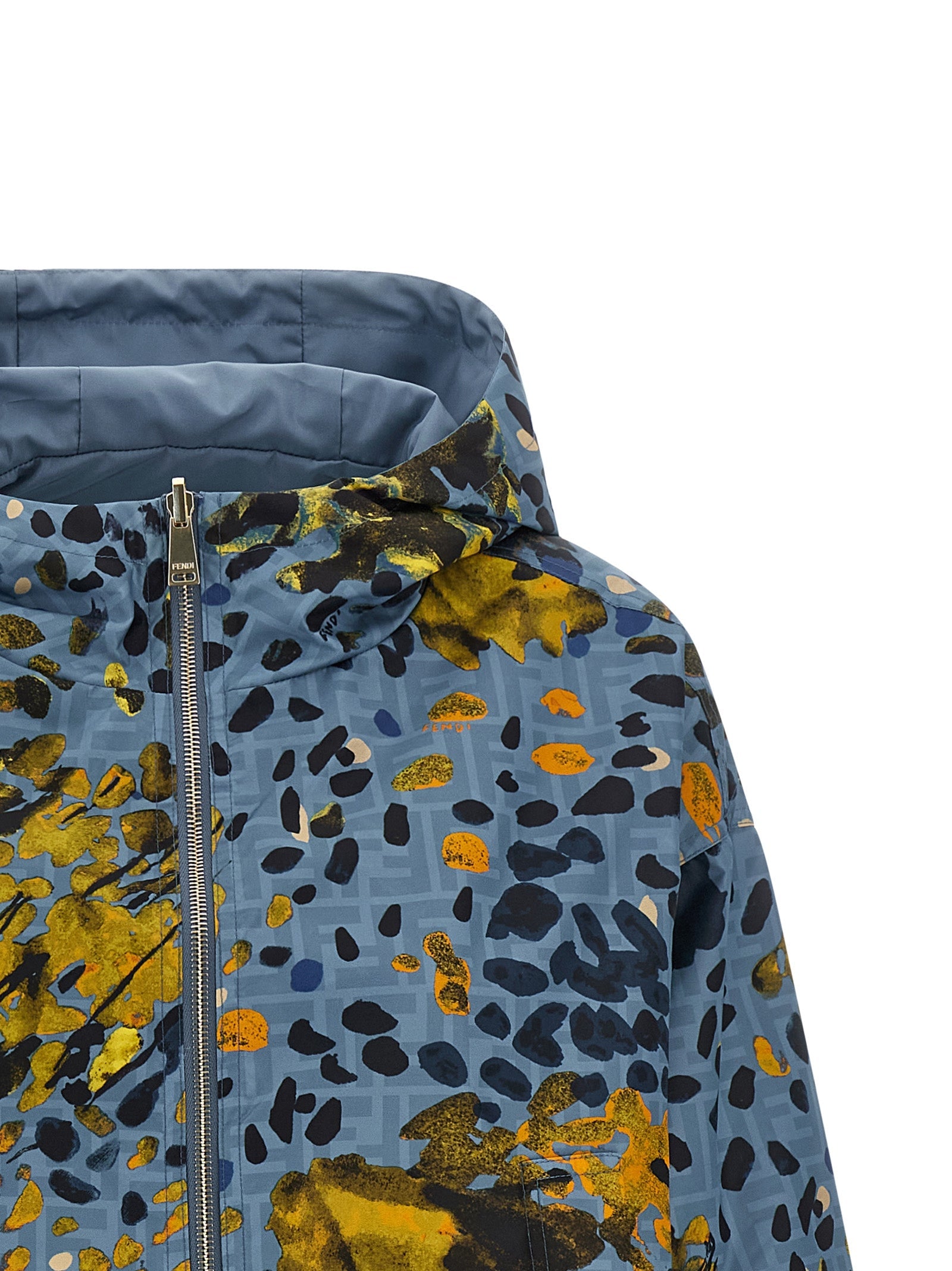 Fendi Blue Polyester Shell Jacket
