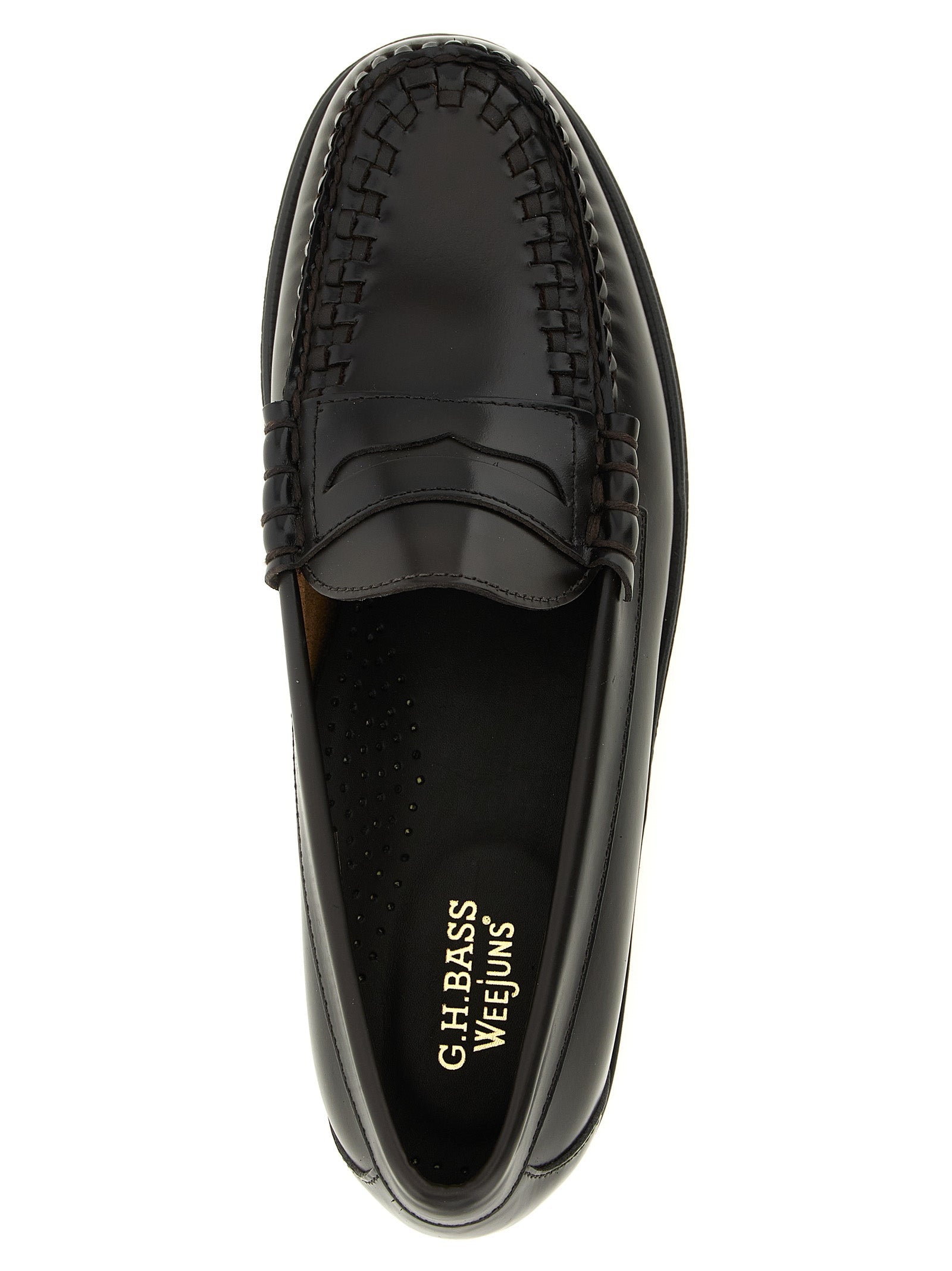 G.H. BASS Brown Cowhide Slip-On Loafers