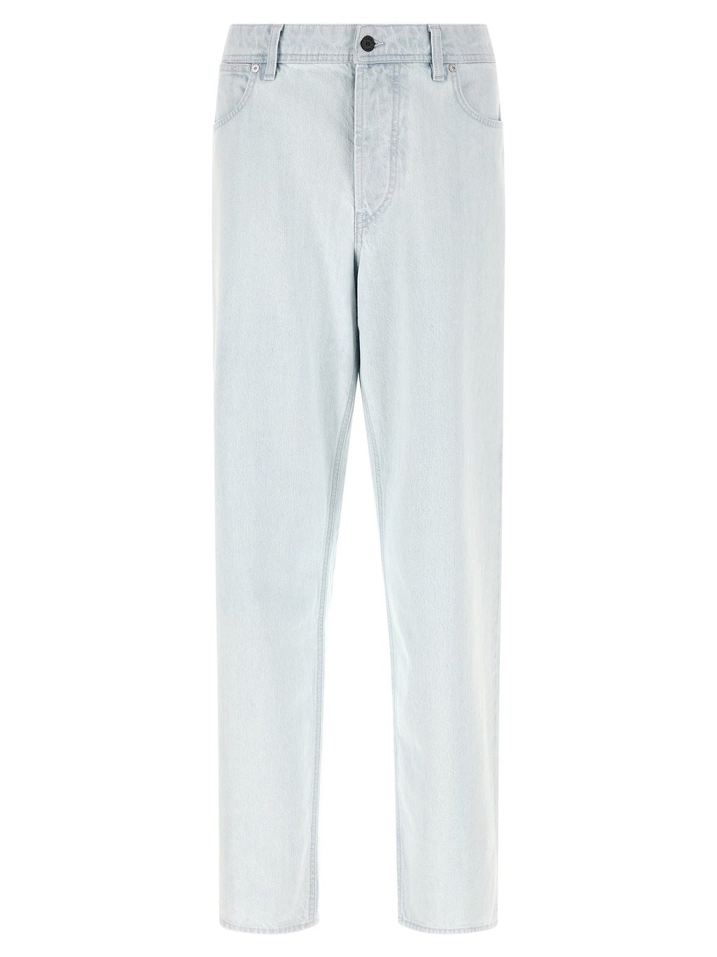 Stone Island Blue Cotton Straight-Leg Jeans