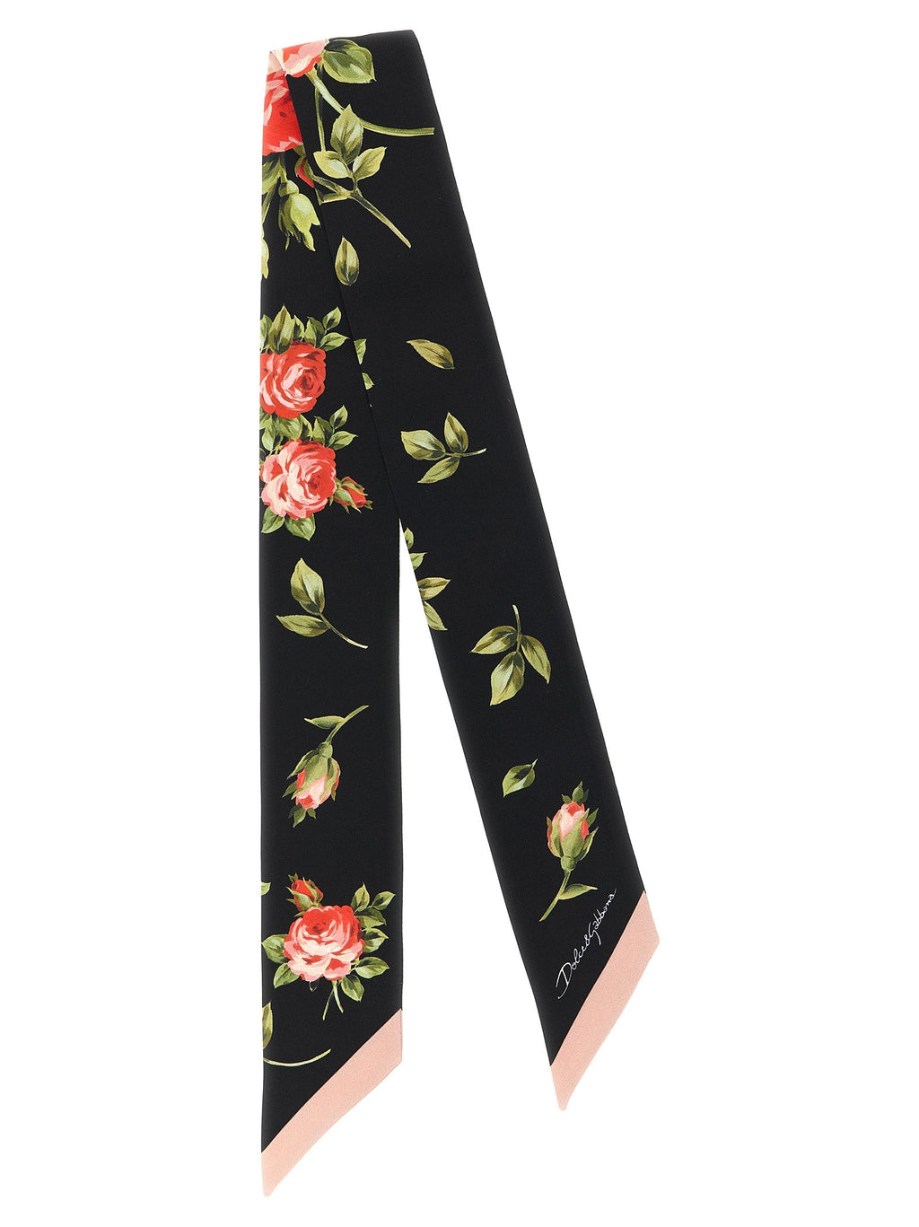 Dolce & Gabbana Black Silk Foulard