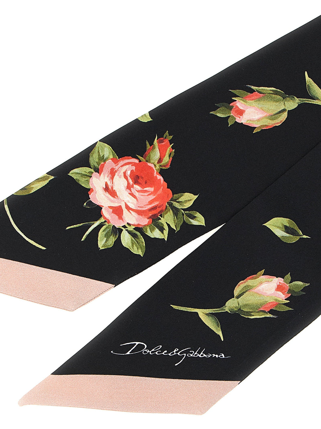 Dolce & Gabbana Black Silk Foulard