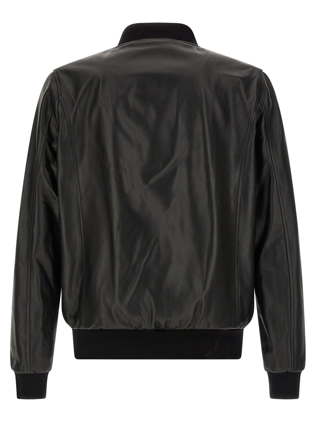 Philipp Plein Black Lambskin Leather Jacket