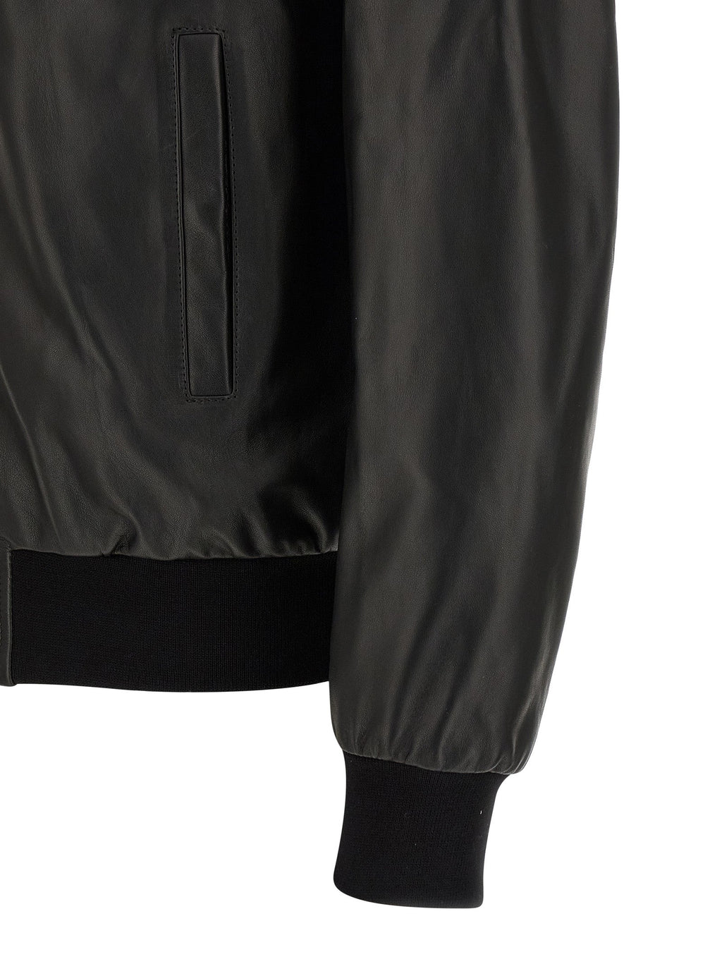 Philipp Plein Black Lambskin Leather Jacket