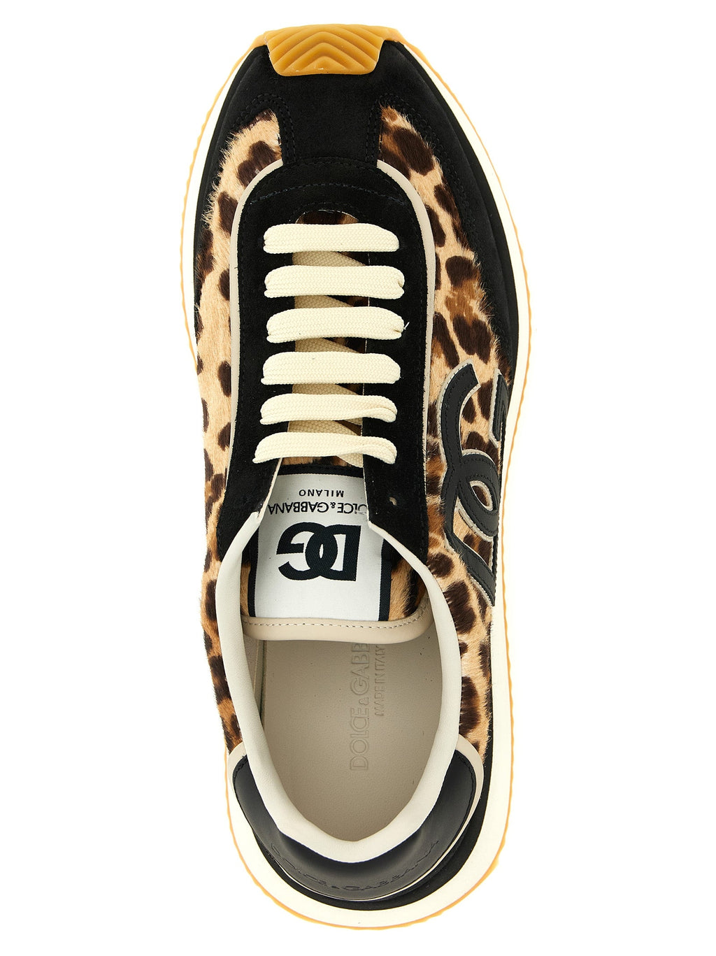 Dolce & Gabbana Multicolor Calfskin Low Top Sneakers