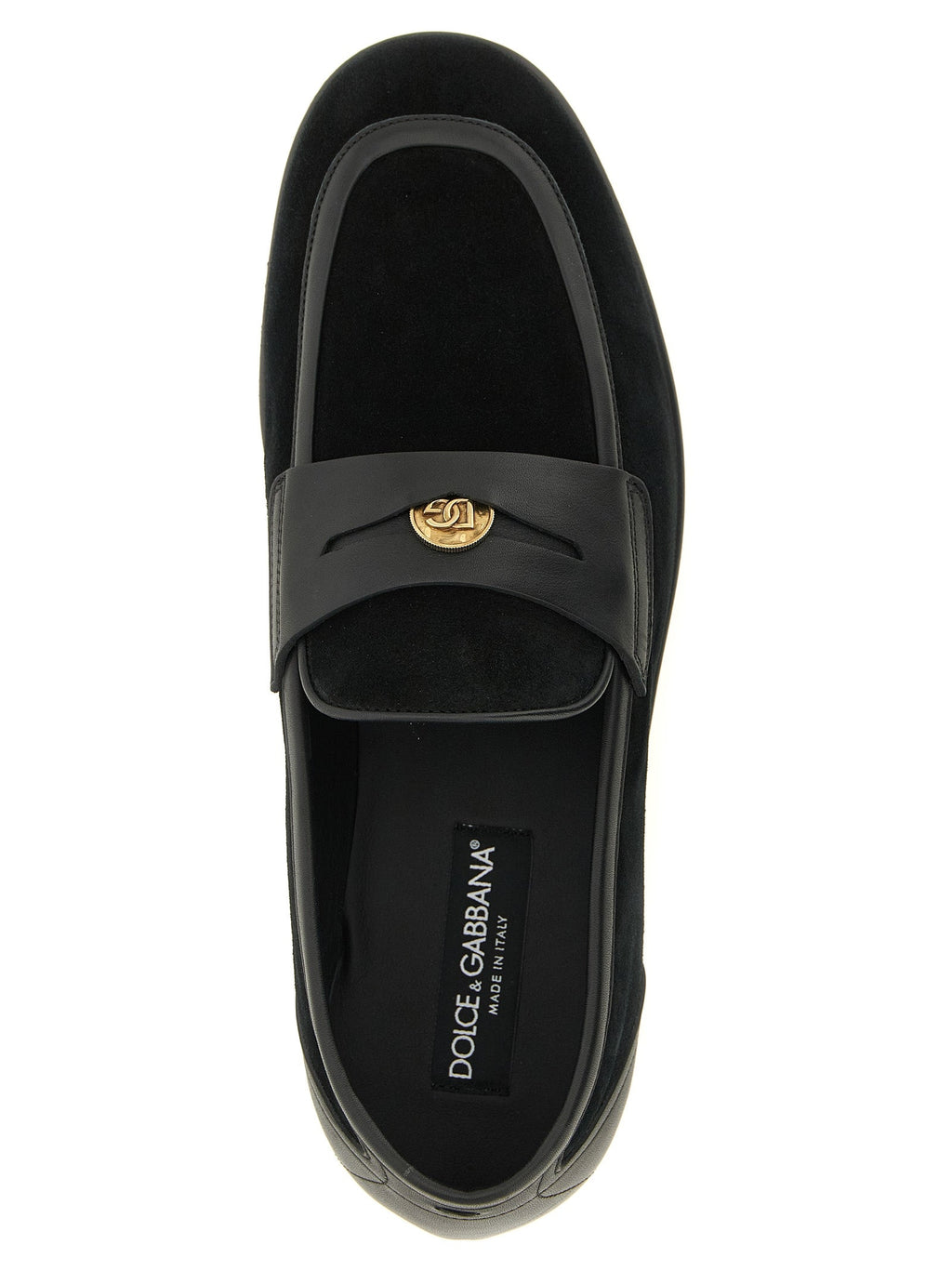 Dolce & Gabbana Black Calfskin Slip-On Loafers