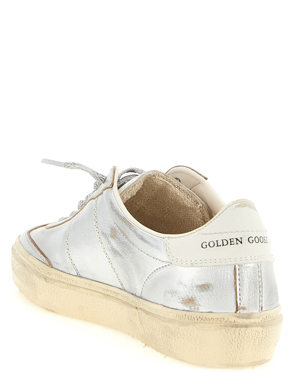 Golden Goose Silver Cowhide Low Top Sneakers