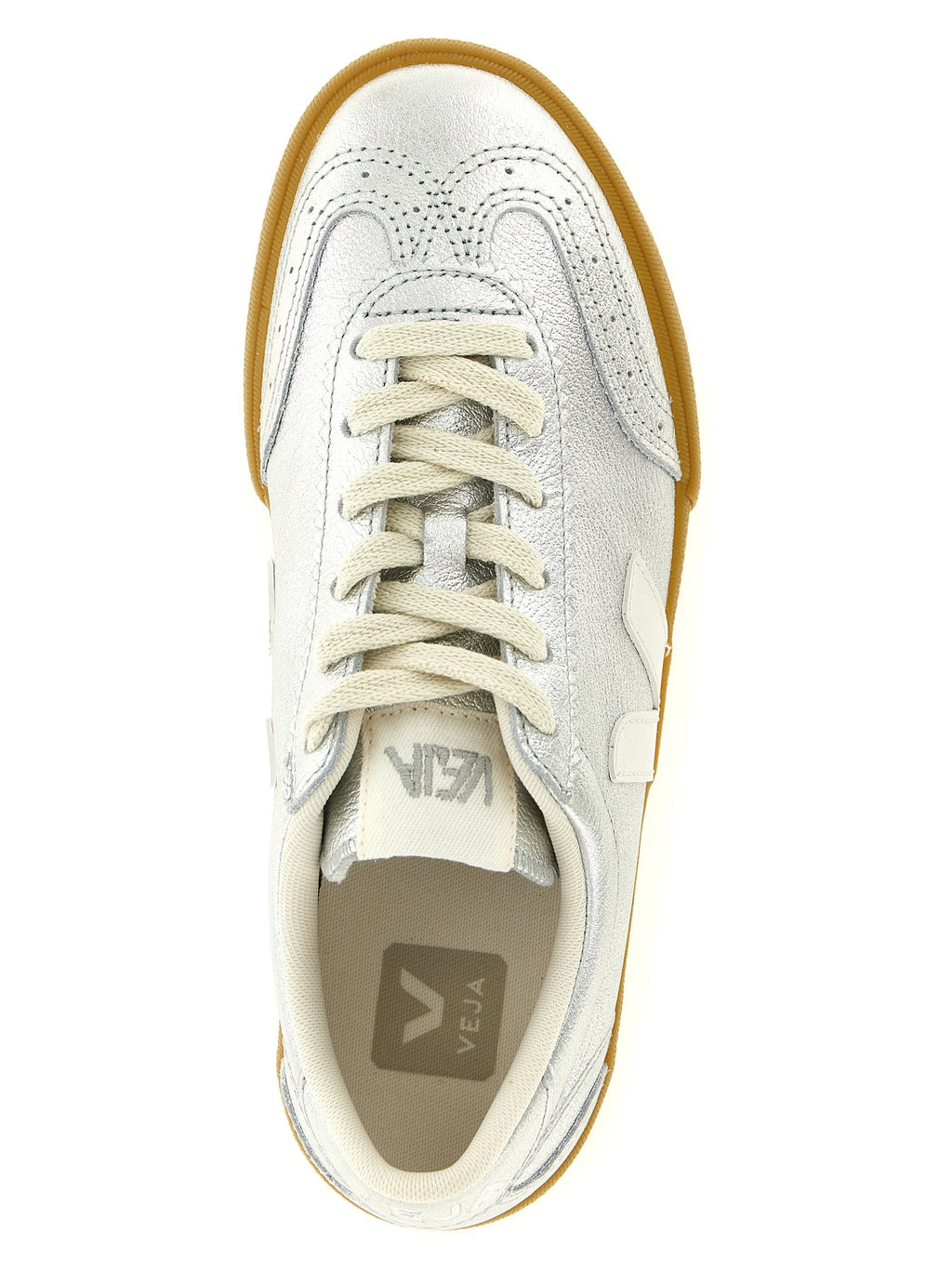 Veja Silver Genuine Leather Sneakers