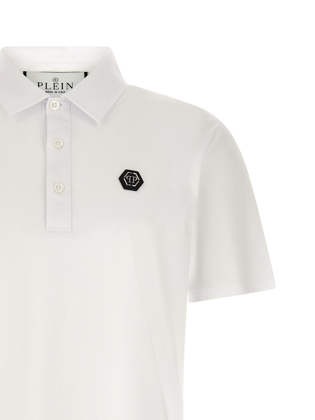 Philipp Plein White Cotton Polo Shirt