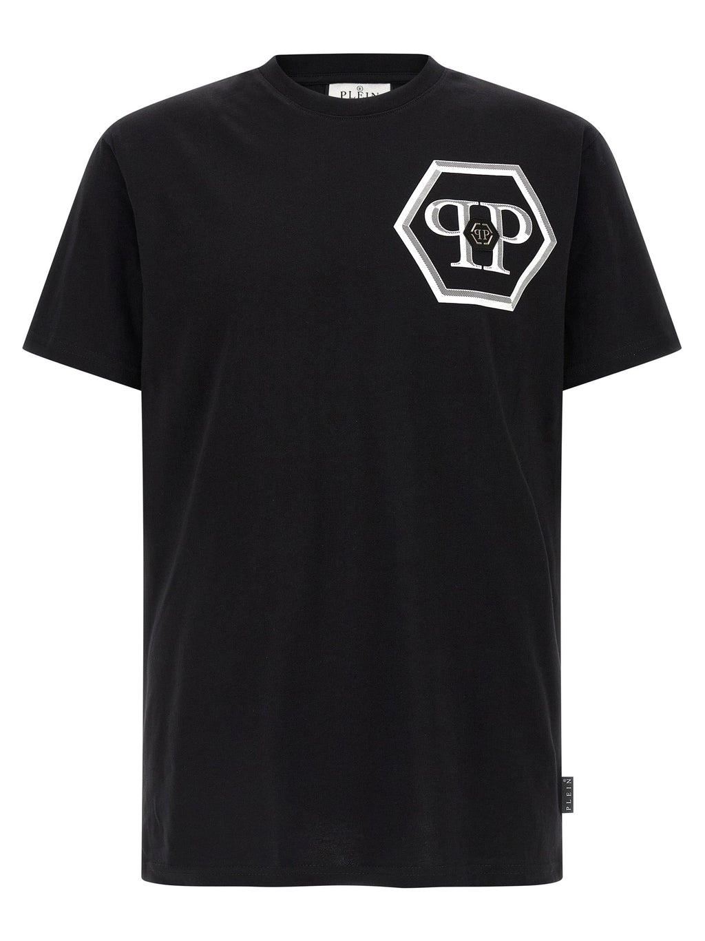 Philipp Plein Black Cotton T-Shirt