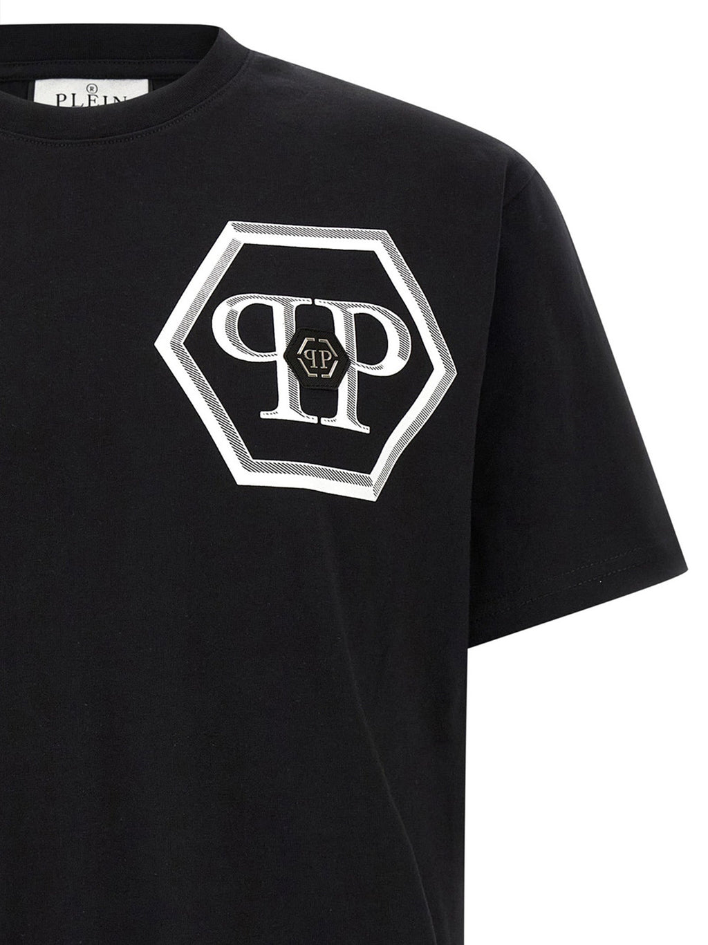 Philipp Plein Black Cotton T-Shirt