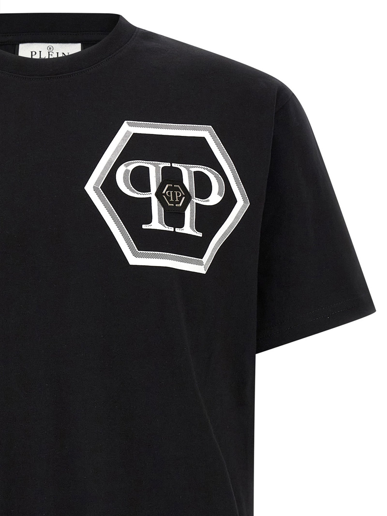 Philipp Plein Black Cotton T-Shirt
