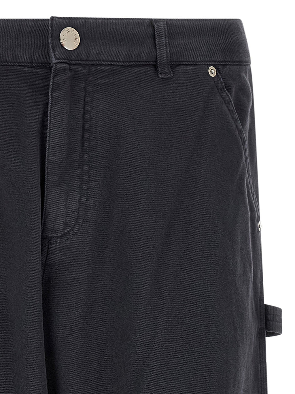 Moncler Blue Cotton Cargo Pants