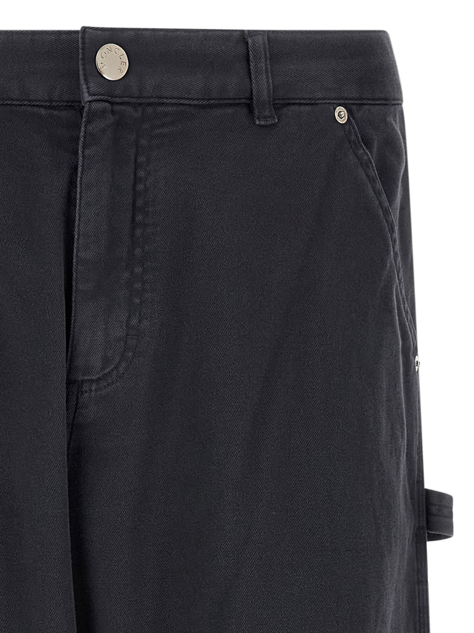 Moncler Blue Cotton Cargo Pants