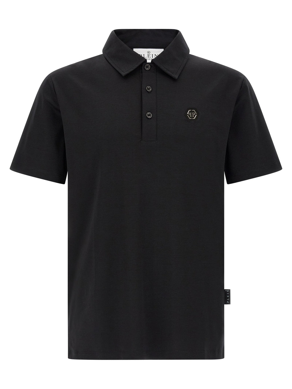 Philipp Plein Black Cotton Polo Shirt