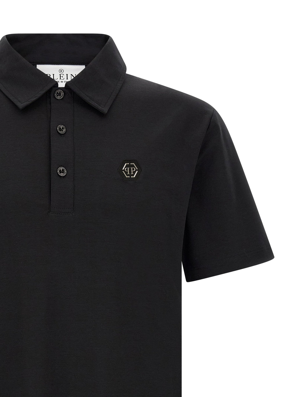 Philipp Plein Black Cotton Polo Shirt