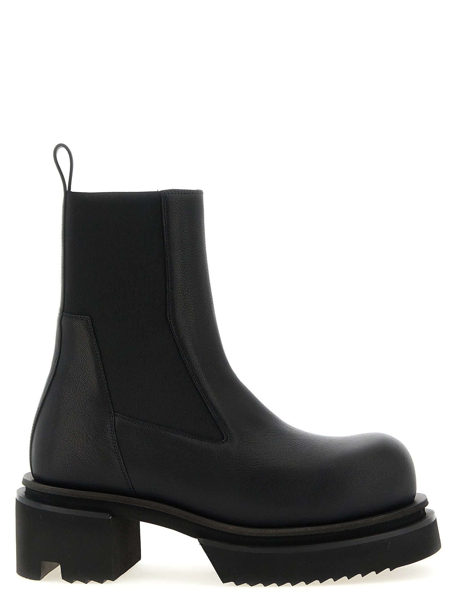 Rick Owens Black Goatskin Ankle Boots