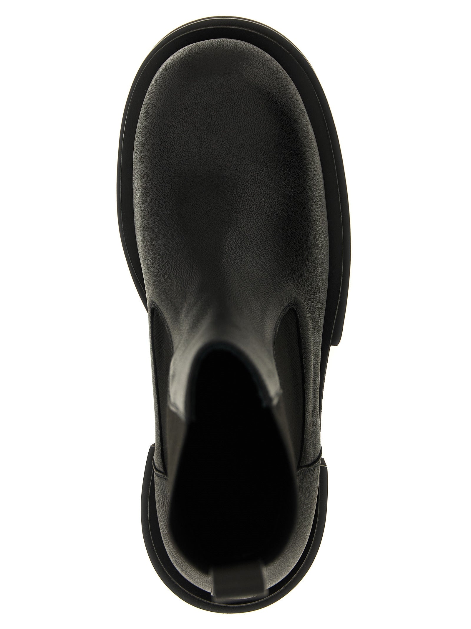 Rick Owens Black Goatskin Ankle Boots