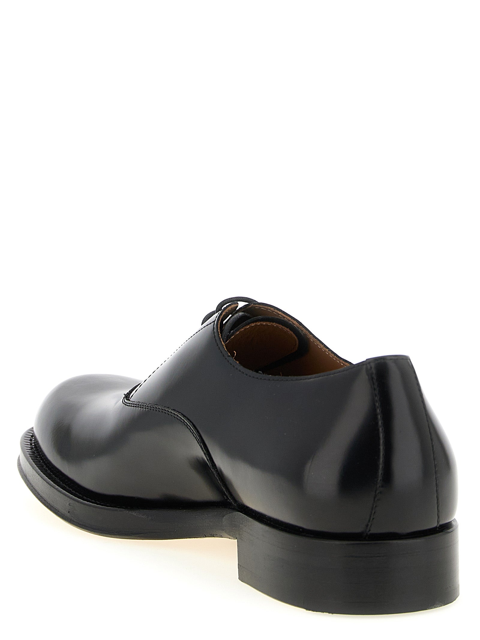 Dries Van Noten Black Calfskin Oxfords And Derbies