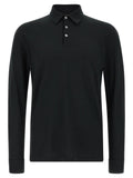 ZANONE Black Cotton Polo Shirt