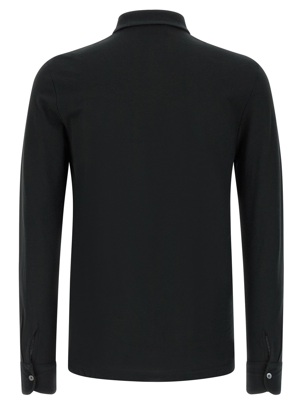 ZANONE Black Cotton Polo Shirt