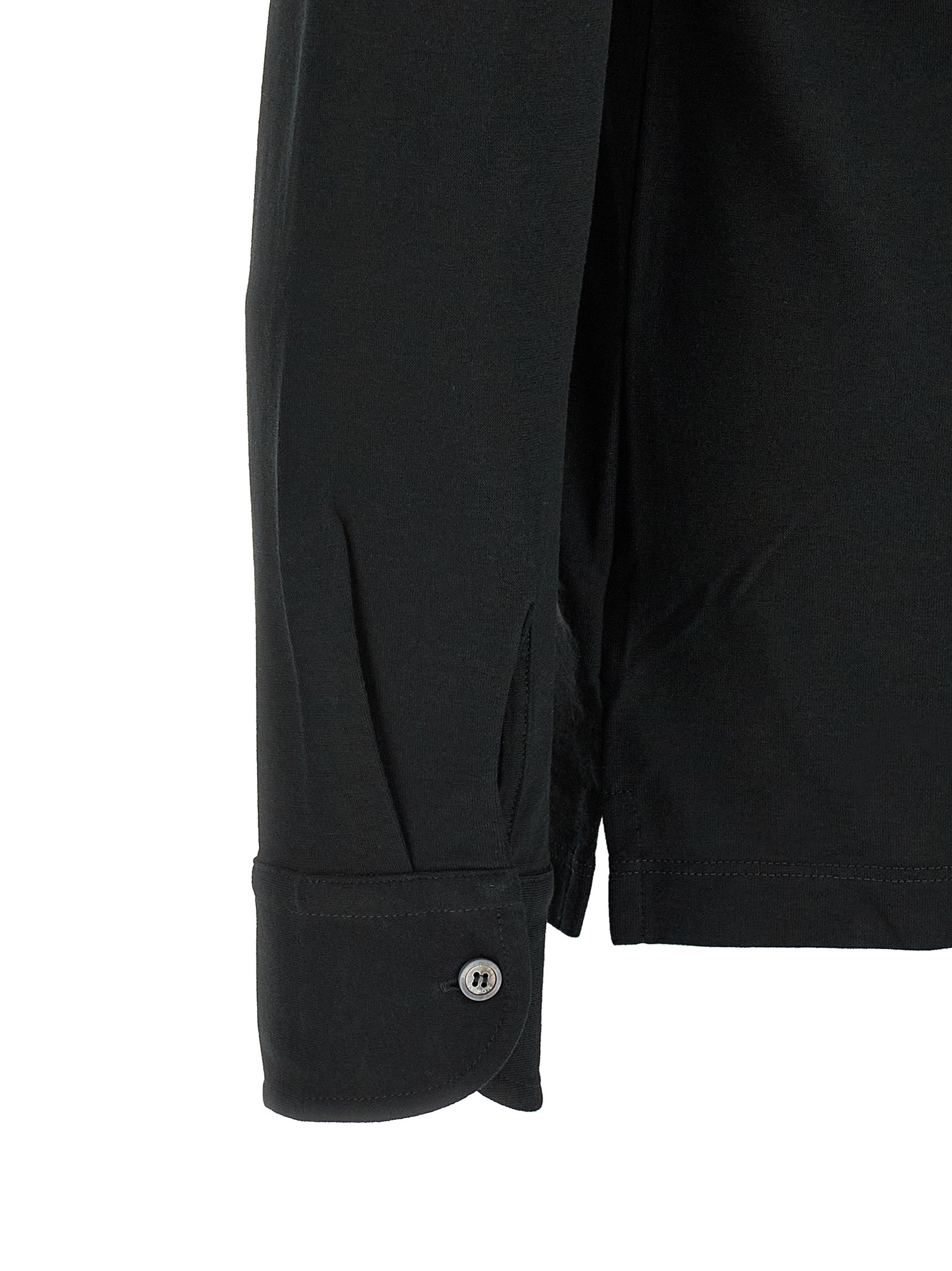 ZANONE Black Cotton Polo Shirt