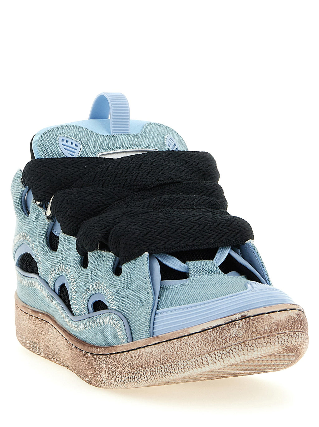 Lanvin Blue Cotton Athletic Sneakers