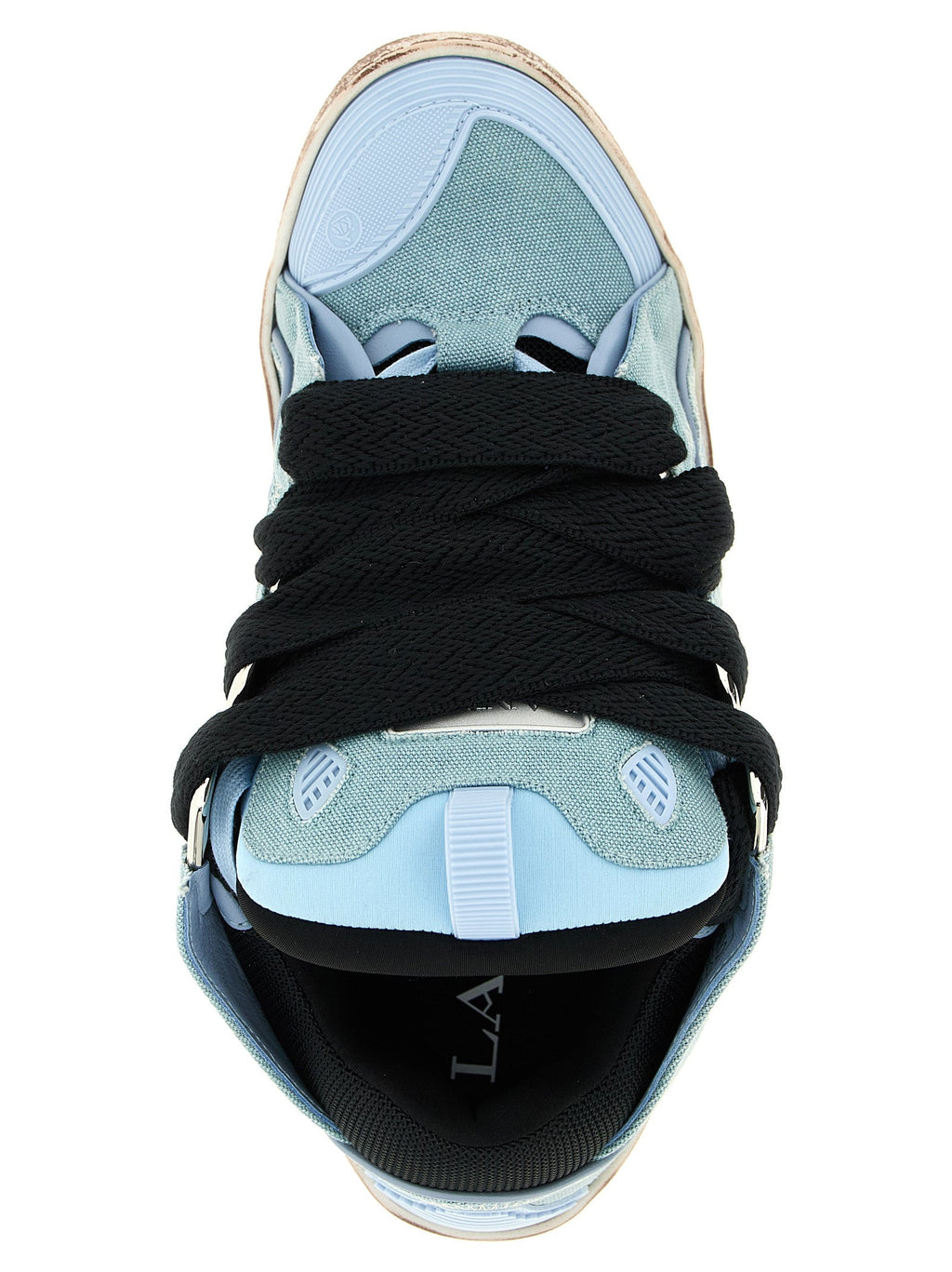 Lanvin Blue Cotton Athletic Sneakers