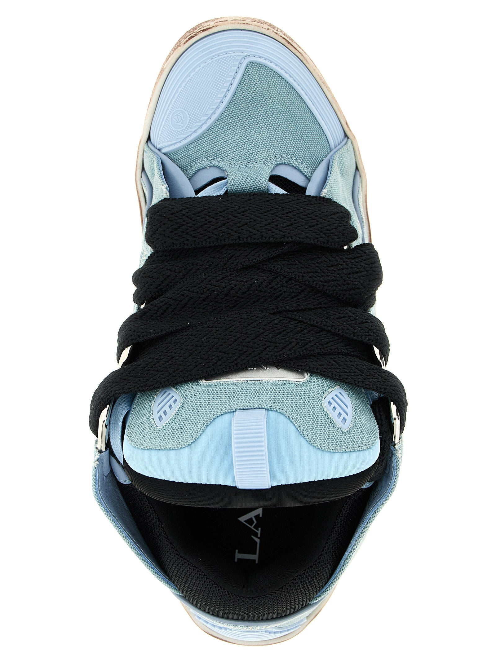 Lanvin Blue Cotton Athletic Sneakers