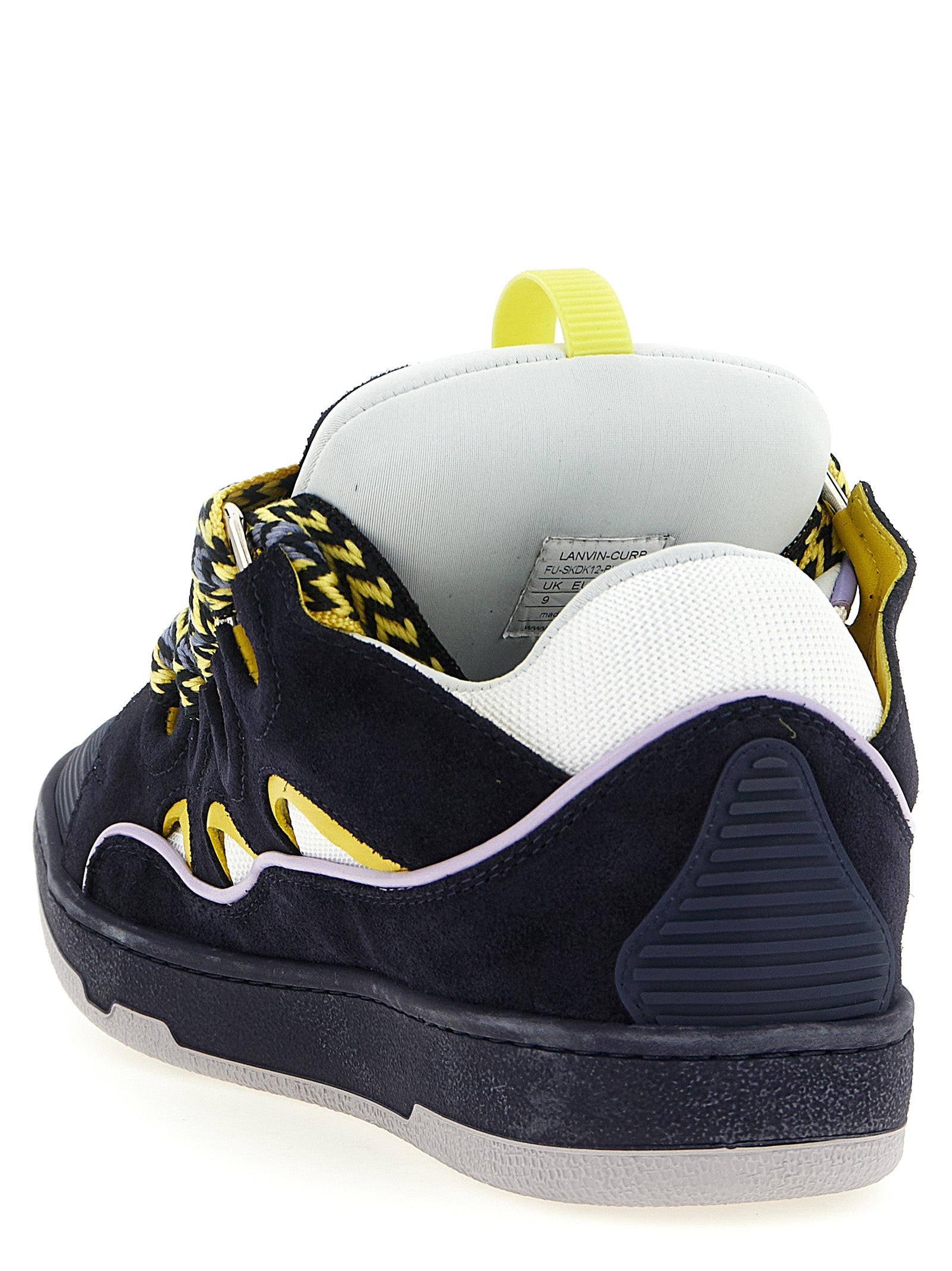 Lanvin Blue Calfskin Athletic Sneakers