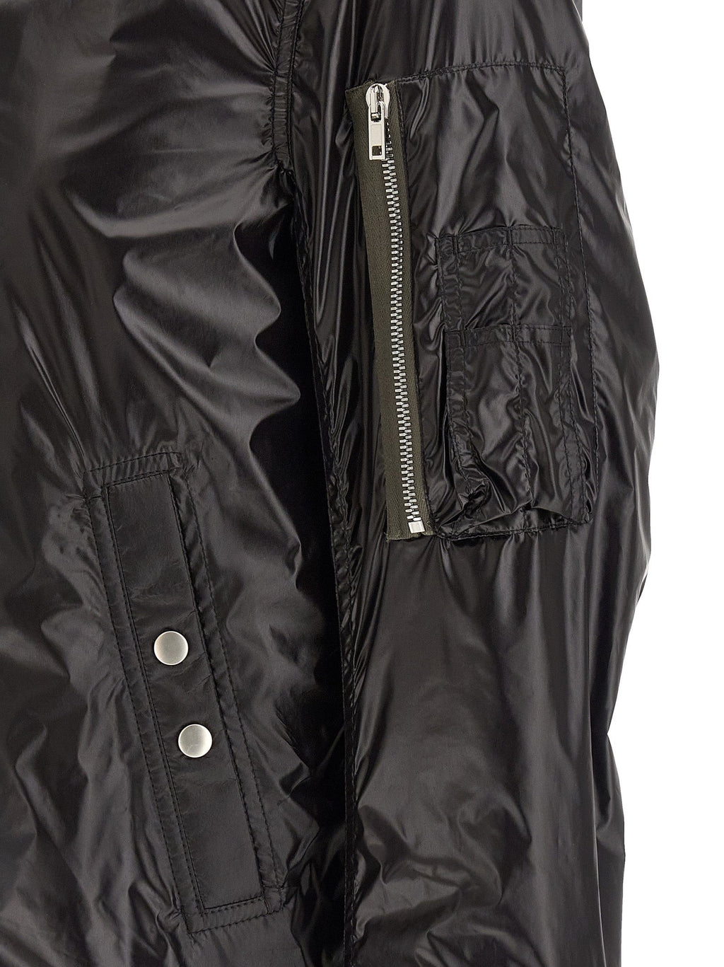Rick Owens Black Nylon Bomber
