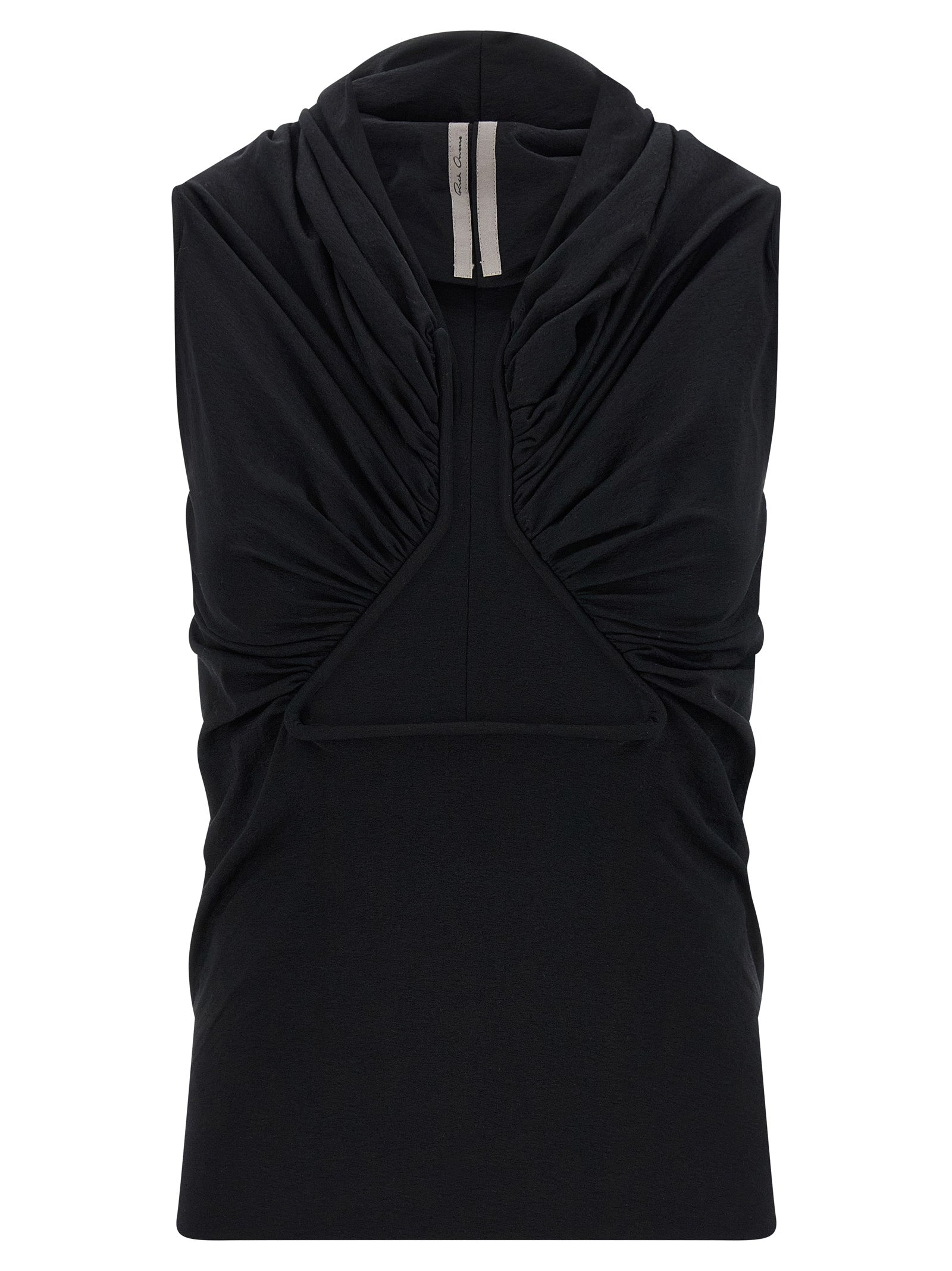 Rick Owens Black Cotton Tank Tops Rick Owens