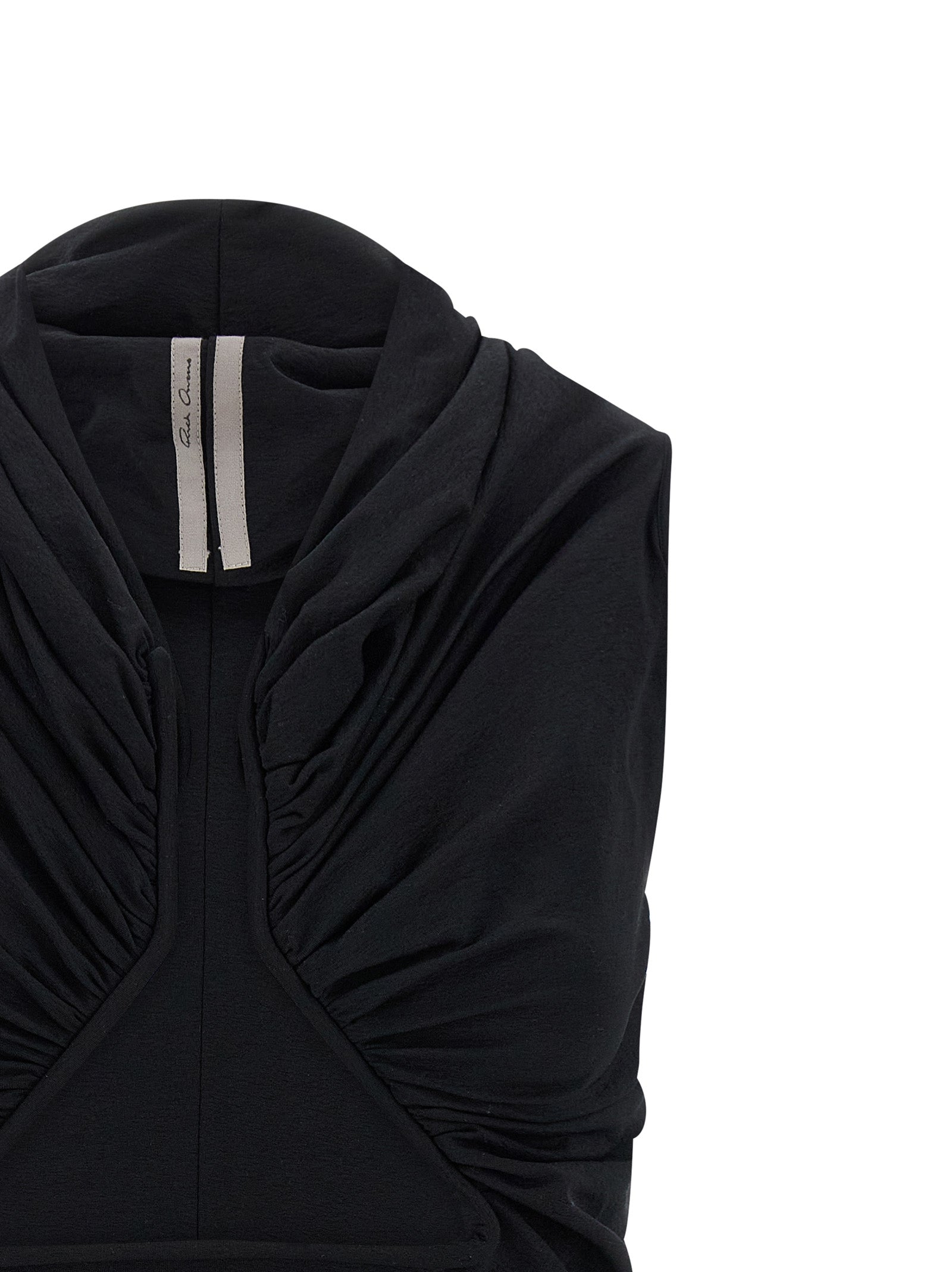 Rick Owens Black Cotton Tank Tops Rick Owens