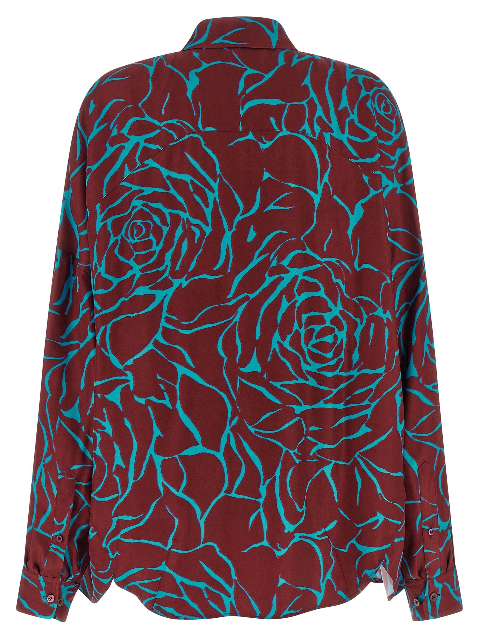 Dries Van Noten Bordeaux Viscose Blouse Dries Van Noten