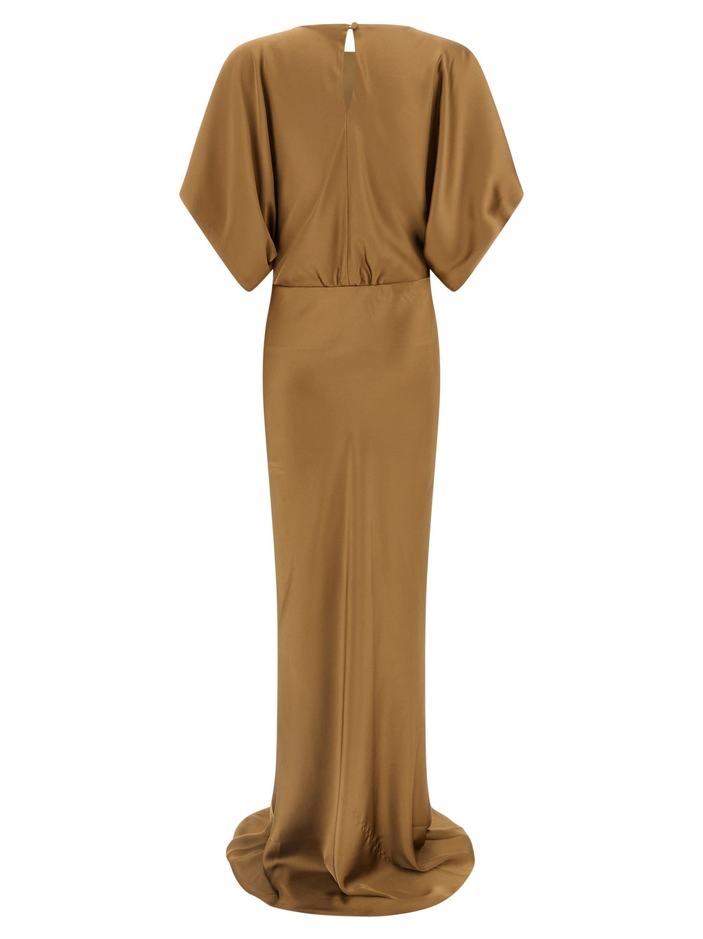 Norma Kamali Beige Polyester Long Dress Norma Kamali