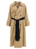 MM6 Maison Margiela Beige Cotton Coat