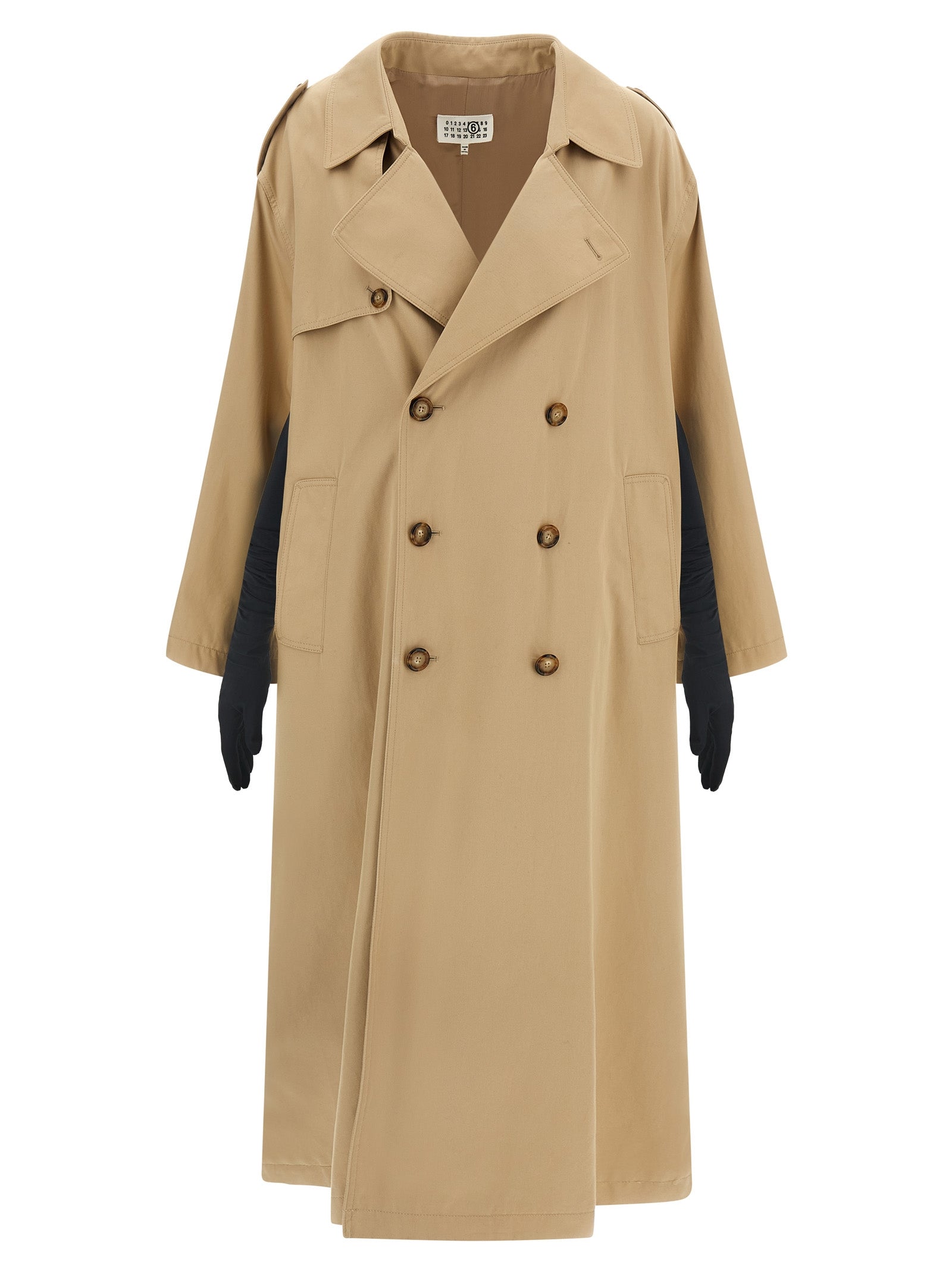 MM6 Maison Margiela Beige Cotton Coat