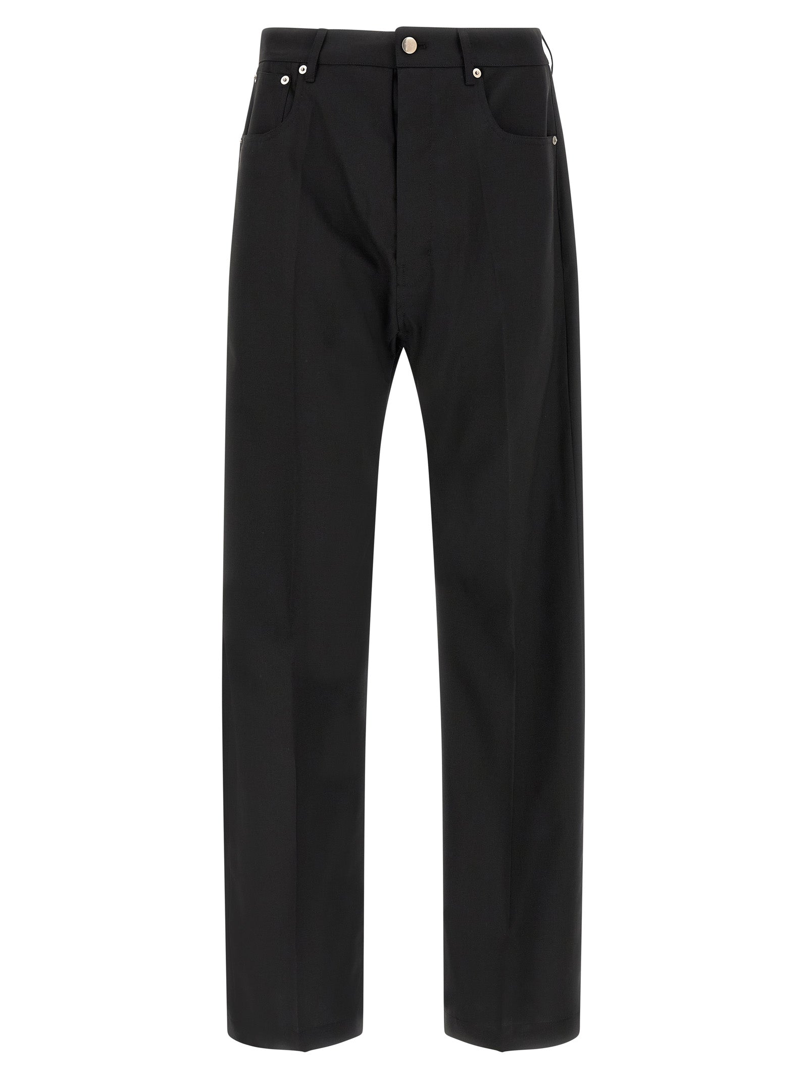 Rick Owens Black Wool Jeans Denim