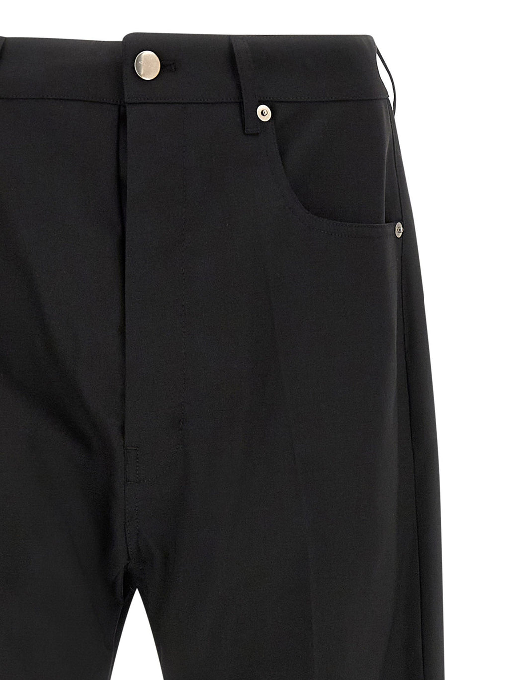 Rick Owens Black Wool Jeans Denim