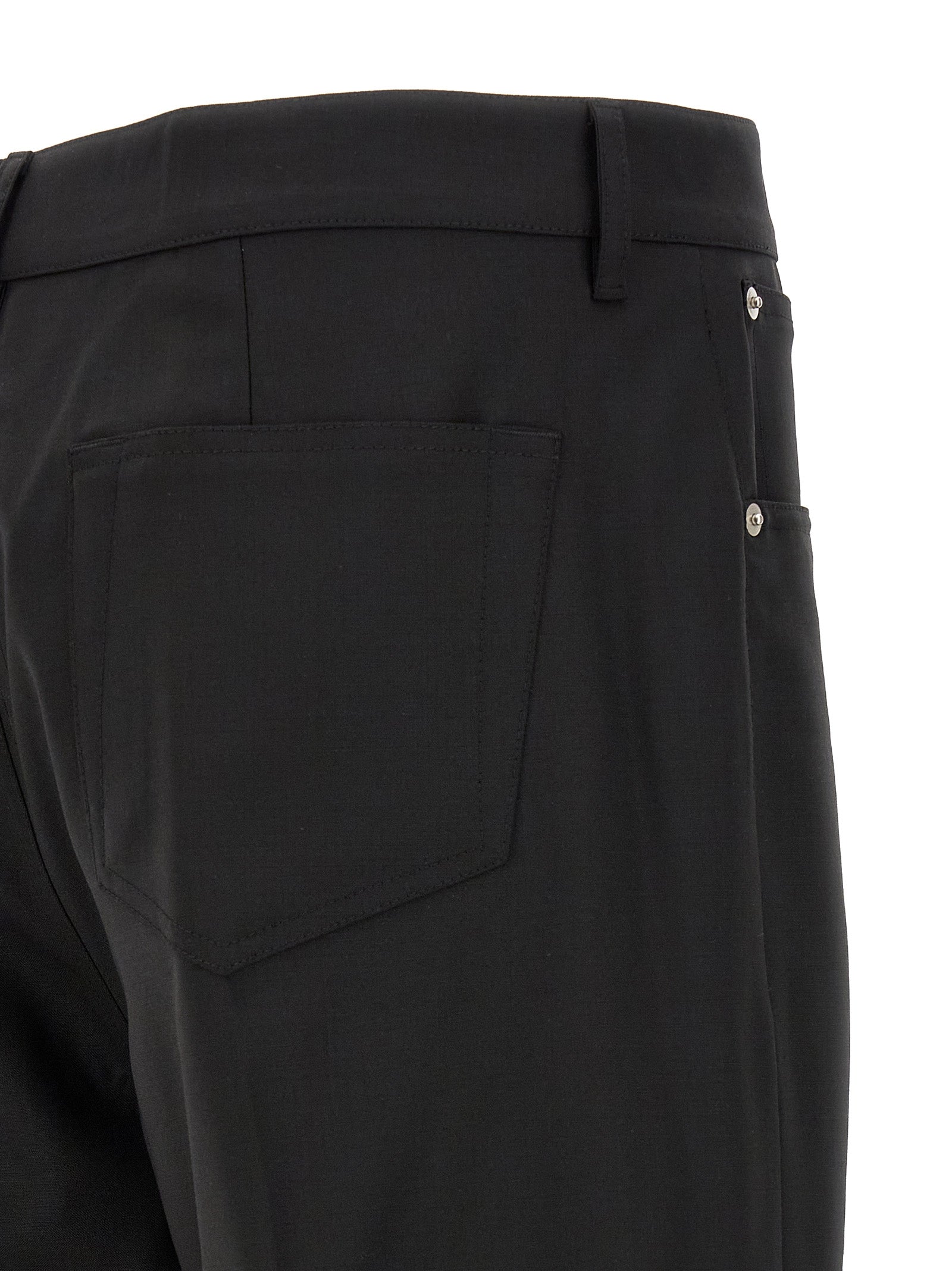 Rick Owens Black Wool Jeans Denim