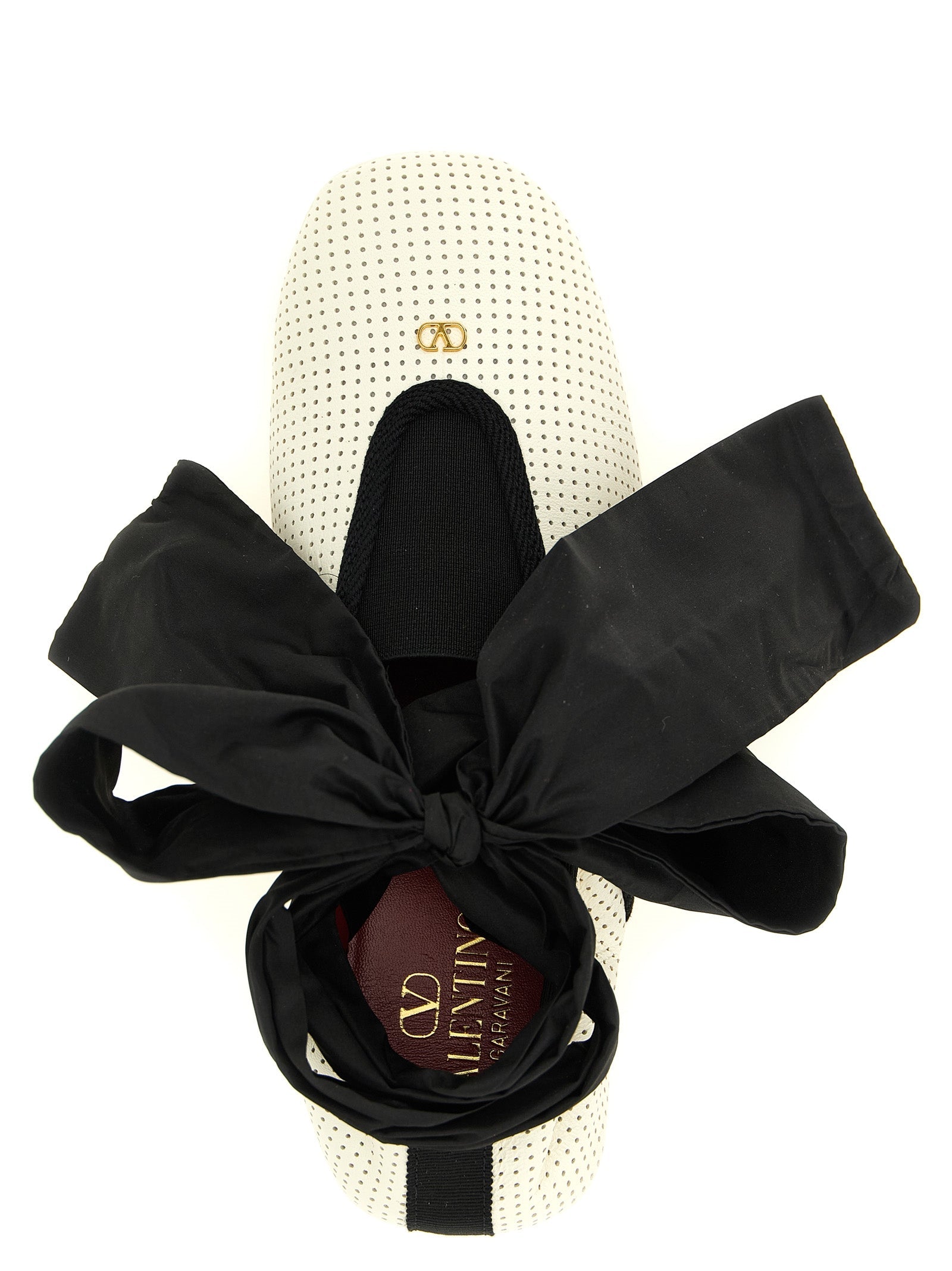 Valentino Garavani Bicolor Lamb Leather Ballet Flats